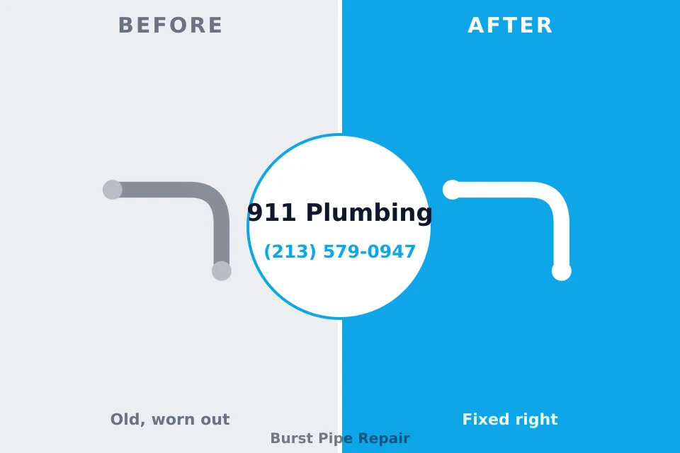 Before and after: plumbing repair Palmyra, WI
